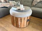 Teakhouten Salontafel/hocker met Opbergruimte, Huis en Inrichting, Tafels | Salontafels, Ophalen, Gebruikt, 50 tot 100 cm, Minder dan 50 cm
