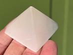 Witte Seleniet pyramide satijnspaat  mineralen, Ophalen of Verzenden, Mineraal