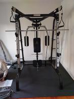 Marcy Deluxe MD9010G Smith Machine + 100 kg gewichten, Ophalen of Verzenden, Gebruikt, Benen, Overige typen