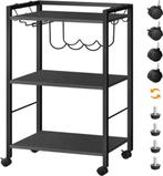 Keukentrolley – Keukenkast-Zwart - 52x40x84 cm, Huis en Inrichting, Keuken | Keukenelementen, Zwart, Nieuw, Minder dan 100 cm