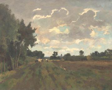 Johannes Akkeringa (1861-1942) Landschap met grazende koeien beschikbaar voor biedingen