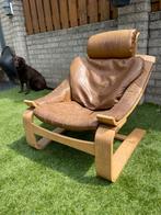 Ake Fribyter lounge fauteuil, Ophalen of Verzenden, Gebruikt, 75 tot 100 cm, Leer