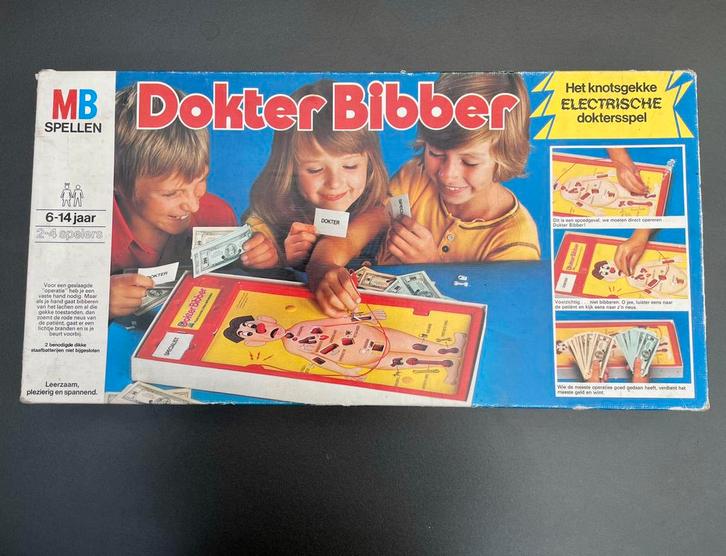 TE KOOP: retro spel Dokter Bibber, Hobby en Vrije tijd, Gezelschapsspellen | Overige, Gebruikt, Een of twee spelers, Drie of vier spelers