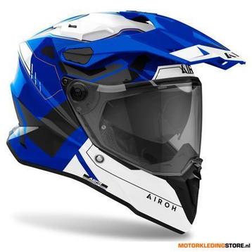 Airoh Commander 2 Reveal Adventure helm, Wit-Blauw beschikbaar voor biedingen