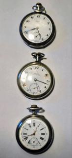Drie Antieke Zakhorloges, Antiek en Kunst, Antiek | Klokken, Ophalen of Verzenden