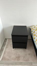 Nachtkastje zwart / bureauladekastje zwartbruin z.g.a.n. 2x, Minder dan 45 cm, 55 tot 70 cm, Zo goed als nieuw, Hout