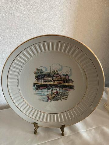 Gouda Plateel Wandbord Noorse Haven Jaren 60 beschikbaar voor biedingen