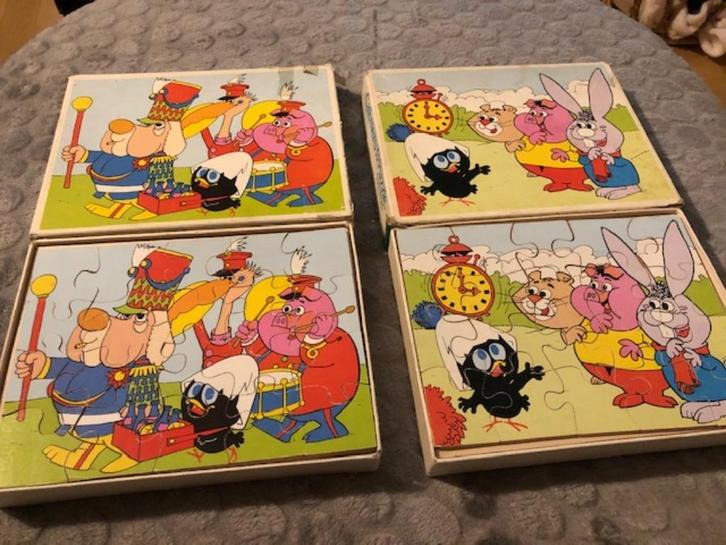 Retro puzzels Calimero, 2 stuks 20 stukken elk, Kinderen en Baby's, Speelgoed | Kinderpuzzels, Gebruikt, 2 tot 4 jaar, 10 tot 50 stukjes