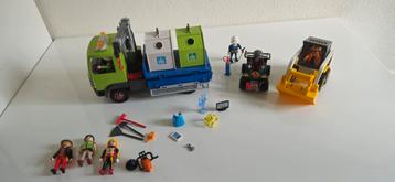Playmobil Quad, Shovel & Glasbak Ophaalwagen beschikbaar voor biedingen