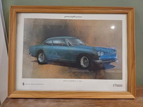 Vintage print / artwork Ferrari 330 GT Coupé 2+2 1964, Verzamelen, Automerken, Motoren en Formule 1, Zo goed als nieuw, Auto's