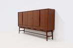 Vintage Highboard Deens Design Svend Aage Madsen Jaren 50 60, Ophalen, Gebruikt, Teakhout