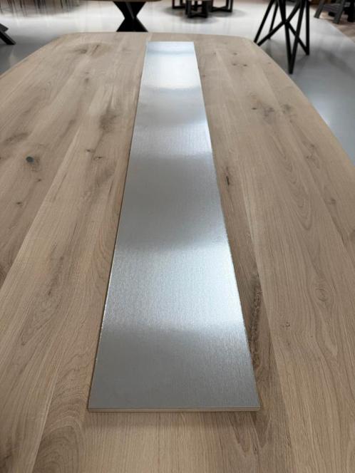 Geborsteld rvs stootbord , stootrand , keukenplint rvs plint, Doe-het-zelf en Verbouw, Plinten en Afwerking, Nieuw, Overige typen