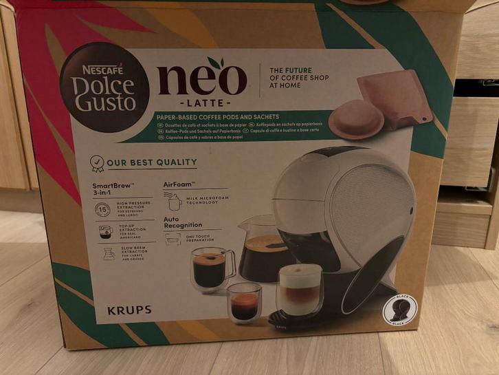 Dolce gusto neo Zwart, Witgoed en Apparatuur, Koffiezetapparaten, Nieuw, Koffiepads en cups, Koffiemachine, 1 kopje, Afneembaar waterreservoir