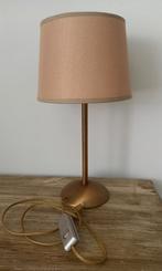Mooie schemerlamp met voet beige | goudkleurig, Gebruikt, Ophalen of Verzenden, Metaal, Modern