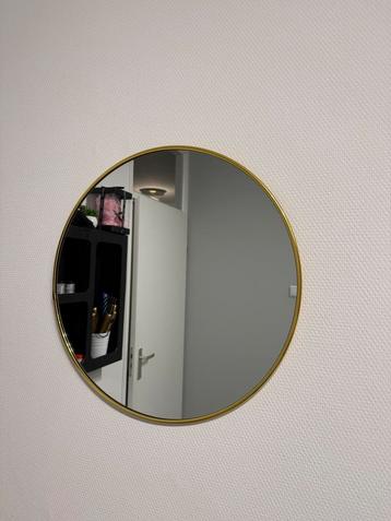Ronde Spiegel met Gouden Rand beschikbaar voor biedingen