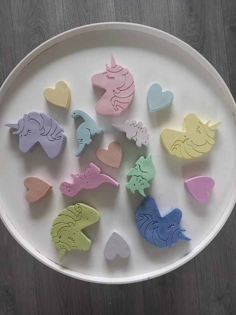 Superleuk handgemaakt stoepkrijt, Ophalen, Nieuw, Kraamcadeau