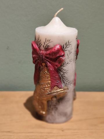 Vintage Kerstkaars met Kerstbel kerstklokjesn beschikbaar voor biedingen