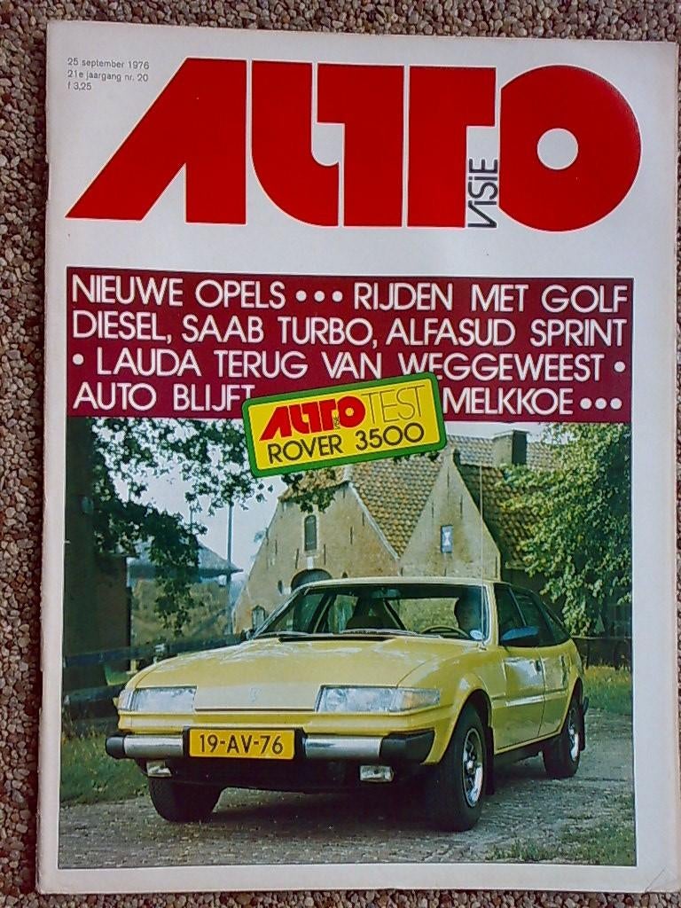 AutoVisie: Rover 3500, Saab Turbo, Alfa Romeo Alfasud Sprint, Ophalen of Verzenden, Gelezen, Algemeen