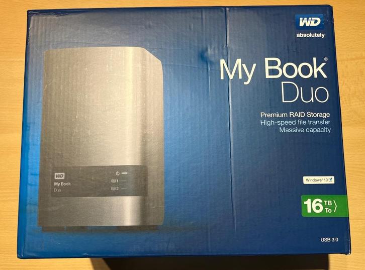 My Book Duo Raid behuizing voor 2 WD schijven, Computers en Software, NAS, Gebruikt, Ophalen of Verzenden