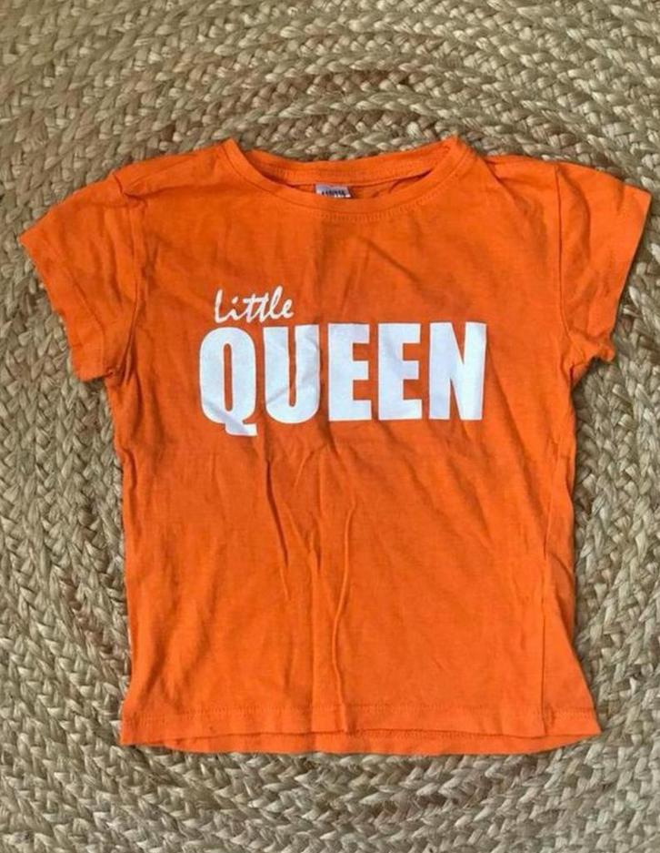 Koningsdag t-shirt Zeeman maat 104/110, Kinderen en Baby's, Kinderkleding | Maat 110, Zo goed als nieuw, Meisje, Shirt of Longsleeve
