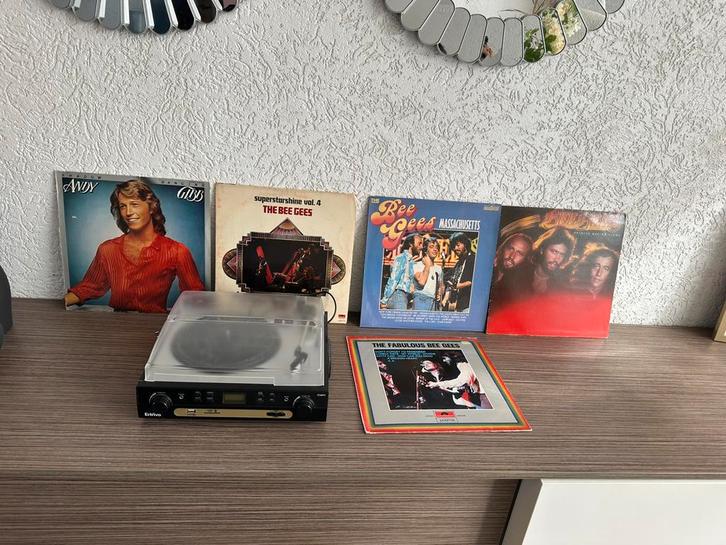Envivo LP/USB speler met Bee Gees/Andy Gibb LP’s, Audio, Tv en Foto, Platenspelers, Zo goed als nieuw, Overige merken, USB-aansluiting