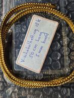V schakel ketting 50 cm lang 5 mm breed., Ophalen of Verzenden, Nieuw, Goud, Overige materialen