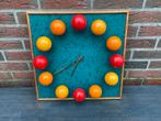 Unieke Wandklok met Biljartballen, Ophalen, Gebruikt, Analoog, Wandklok