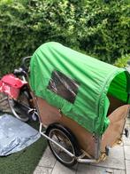Bakfiets met 2x huif en afdekzeil, Fietsen en Brommers, Fietsen | Bakfietsen, Gebruikt, Huif, 3 kinderen, Ophalen