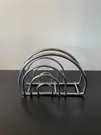 Postmoderne servethouder chroom bureau-organizer, Bauhaus, Ophalen of Verzenden, Gebruikt