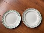 2 Royal Boch borden serie CARLOTTA met groene rand, Gebruikt, Verzenden, Bord(en), Overige stijlen