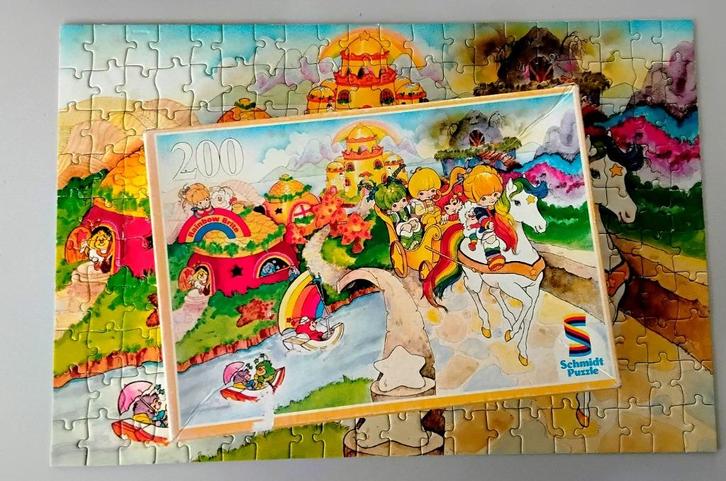 Vintage legpuzzel - puzzel - Rainbow Brite - Schmidt, Kinderen en Baby's, Speelgoed | Kinderpuzzels, Gebruikt, Meer dan 50 stukjes