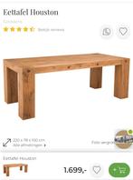 Goossens Houston Eettafel - Massief Eiken, Huis en Inrichting, Tafels | Eettafels, Ophalen, Eikenhout, 200 cm of meer, 50 tot 100 cm