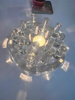 Antieke 70 jaren theelicht georgshutte design, Antiek en Kunst, Antiek | Glas en Kristal, Ophalen of Verzenden