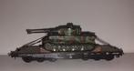 Liliput H0 21200 - Platte zwarelastwagen met Tiger 1 tank, Hobby en Vrije tijd, Modeltreinen | H0, Gelijkstroom, Wagon, Ophalen of Verzenden