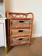Rotan kastje, Huis en Inrichting, Overige materialen, Zo goed als nieuw, 3 of 4 laden, Minder dan 100 cm