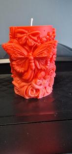 Handgemaakte Soja Wax Kaars met vlinder design, Overige materialen, Nieuw, Ophalen of Verzenden, Kaars