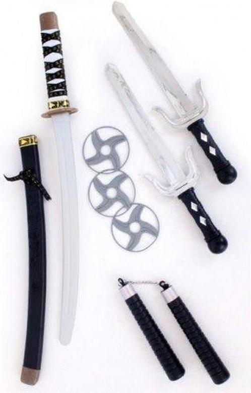 Ninjaset 4 dlg- GRATIS VERZENDING, Hobby en Vrije tijd, Feestartikelen, Nieuw, Feestartikel, Carnaval, Verzenden