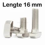 10 Stuks M6 Hamerkopbouten T-Kopbouten 16 mm voor Aluminiump, Doe-het-zelf en Verbouw, IJzerwaren en Bevestigingsmiddelen, Ophalen of Verzenden