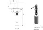 Reginox R34798 zeepdispenser RVS, NIEUW, Ophalen of Verzenden, Nieuw, Overige kleuren, Minder dan 100 cm