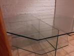 Gratis af te halen.glazen achthoekige salontafel 100 bij 100, Huis en Inrichting, Tafels | Salontafels, 100 tot 150 cm, Vierkant