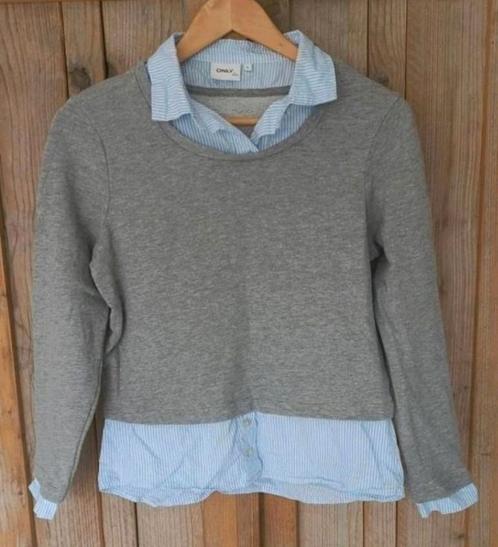 Only blouse trui ZGAN maat 36 / S, Kleding | Dames, Truien en Vesten, Zo goed als nieuw, Maat 36 (S), Grijs, Ophalen of Verzenden