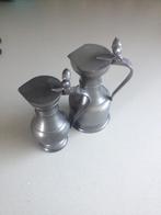 2 Tinnen klepkannen, Antiek en Kunst, Antiek | Tin, Ophalen of Verzenden