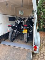 Gesloten aanhanger met oprijklep voor 2 motoren, Ophalen of Verzenden