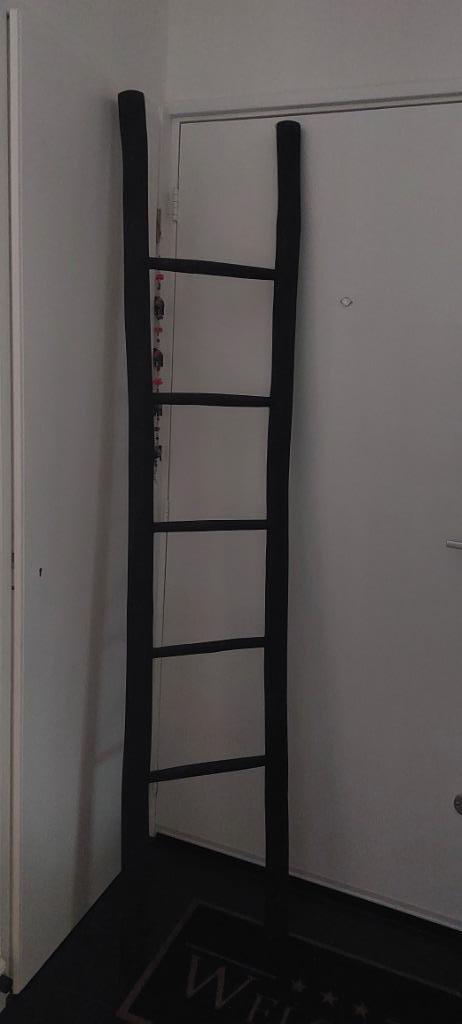 handdoekladder voor tegen de muur; echt dik boomhout, Huis en Inrichting, Woonaccessoires | Wanddecoraties, Nieuw, Ophalen