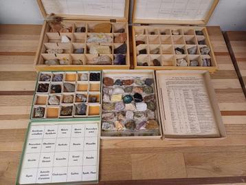 Verzameling mineralen - 4 doosjes beschikbaar voor biedingen