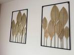 Set van 2 metalen wanddecoraties met bladeren, Ophalen, Nieuw