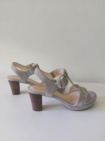 Gabor slingback pumps lichtgrijs/zilver suede mt 39/euro 25 beschikbaar voor biedingen