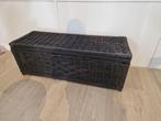 Rieten kist zwart, Huis en Inrichting, Woonaccessoires | Kisten, Ophalen, Minder dan 50 cm, 100 tot 150 cm, Zo goed als nieuw