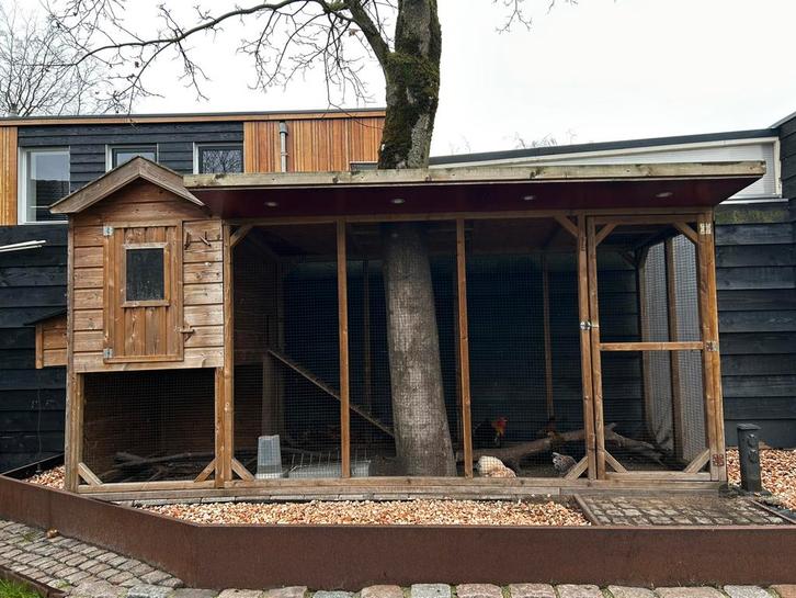 Royale grote volière kippenhok, inclusief nachthok, Dieren en Toebehoren, Vogels | Hokken en Kooien, Zo goed als nieuw, Overige typen