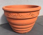 Grote kwaliteit terracotta 45handwerk details bloempot uniek, Tuin en Terras, Bloempotten, 40 cm of meer, Rond, Zo goed als nieuw